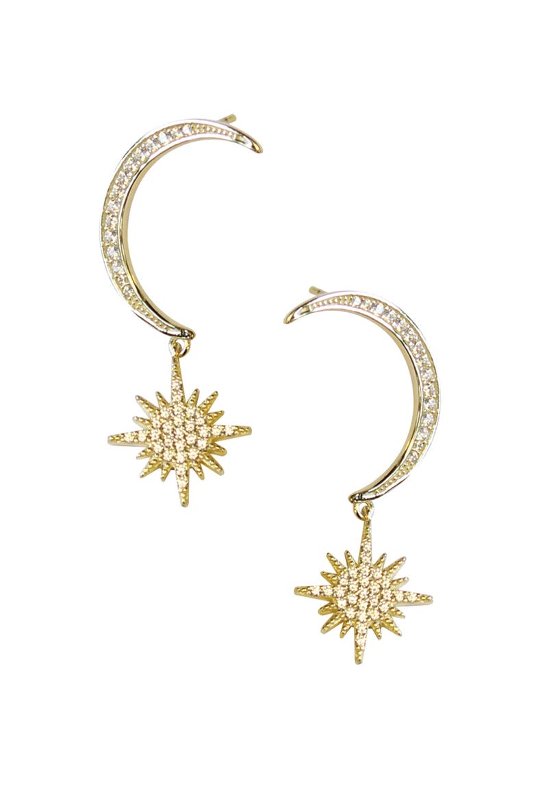 Dreamer Drop Earrings, Main, color, GOLD/ CLEAR