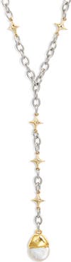 VIDAKUSH Star Power Mini Freshwater Pearl Pendant Y-Necklace