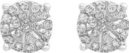 EFFY Sterling Silver Pavé Diamond Round Stud Earrings