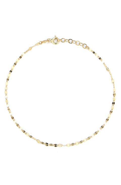 14K Gold Mirror Bracelet
