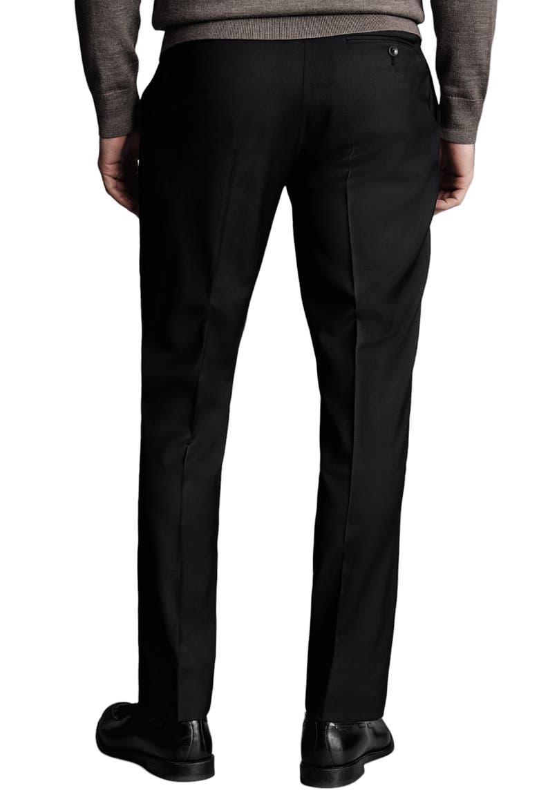 Slim Fit Natural Stretch Twill Suit Pants, Alternate, color, BLACK