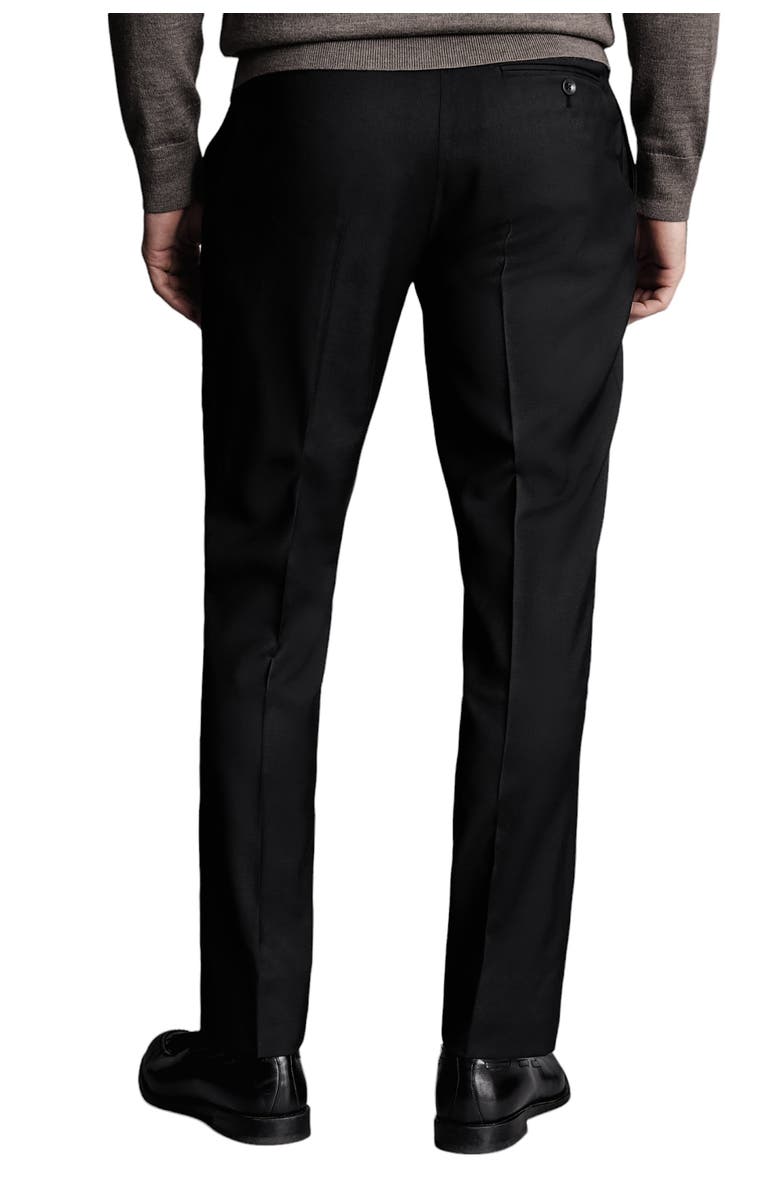 Charles Tyrwhitt Slim Fit Natural Stretch Twill Suit Pants, Alternate, color, Black