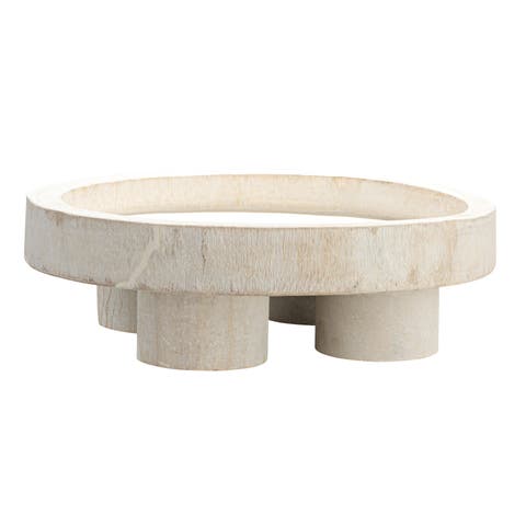 Paulownia Wood Pedestal Tray