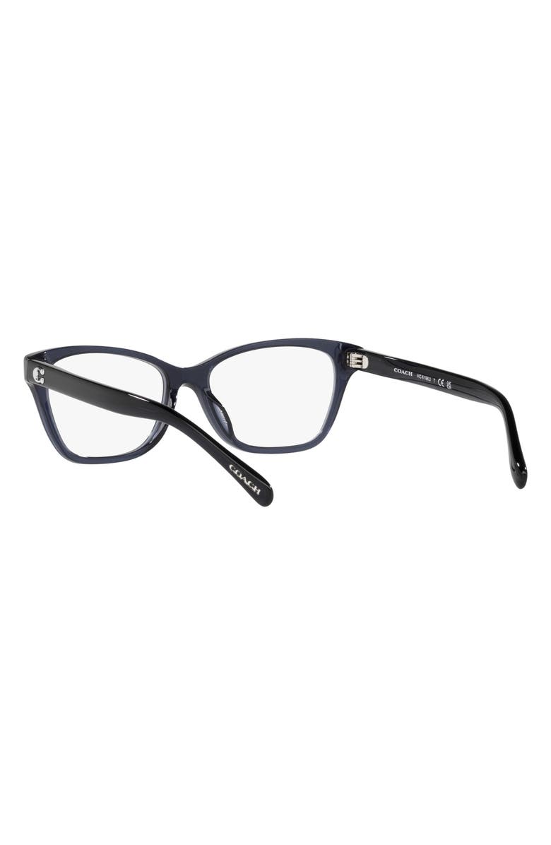 COACH 52mm Butterfly Glasses, Alternate, color, Black