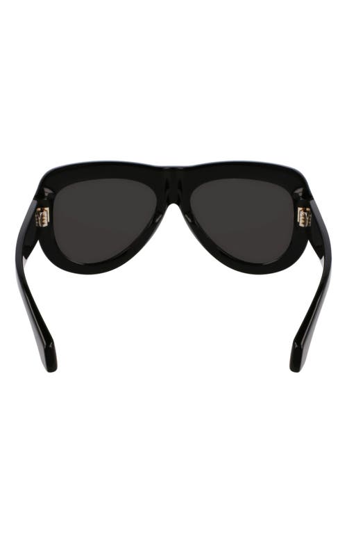 Ferragamo Rivets 57mm Aviator Sunglasses In Black
