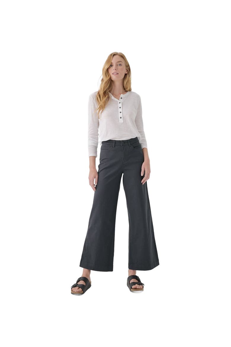 Organic Stretch Twill Wide Leg Pant, Main, color, Storm
