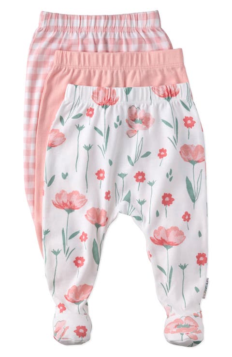 Fallon Footed Organic Cotton Assorted 3-Pack Pants (Baby)