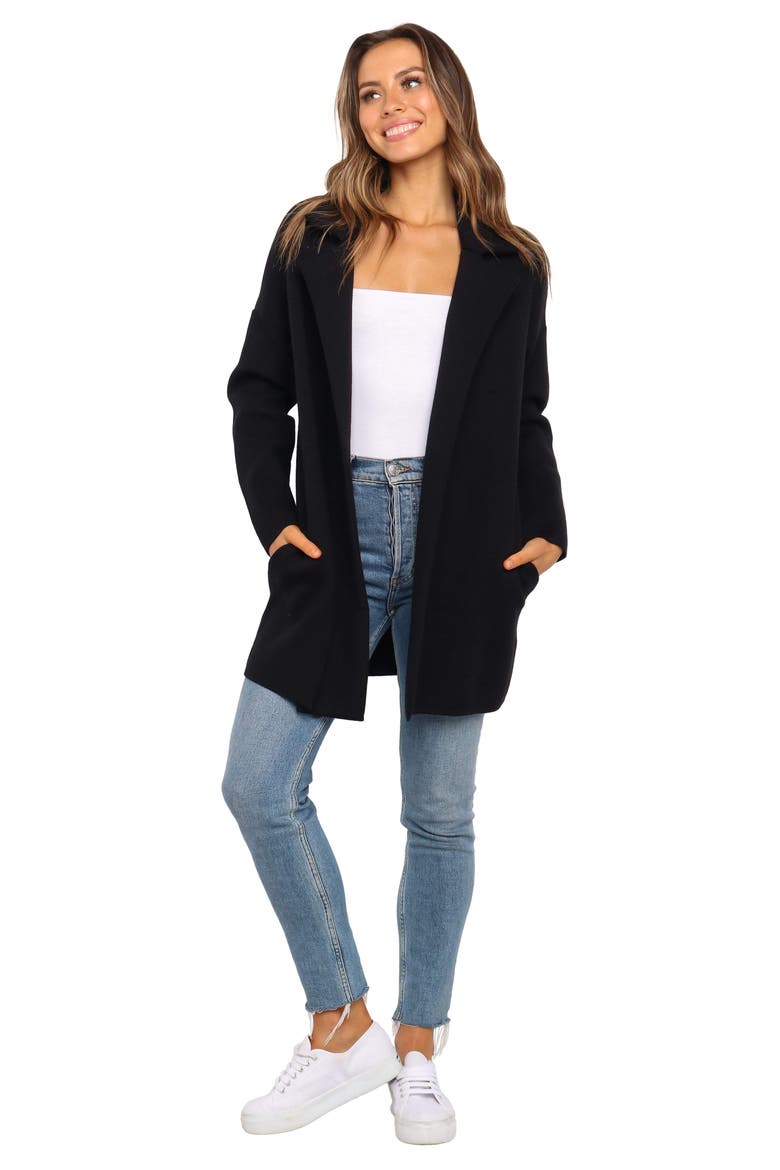 Lenore Longline Cardigan, Alternate, color, BLACK