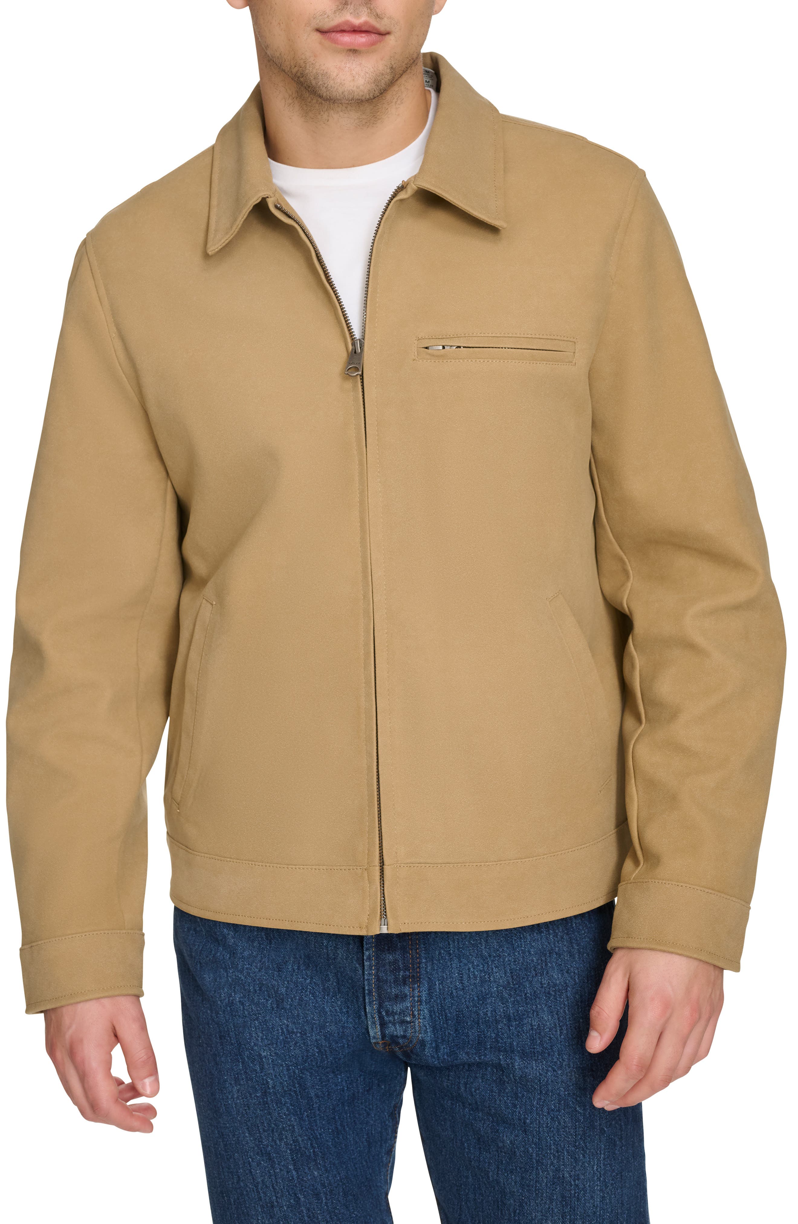 Faux Suede Utility Jacket