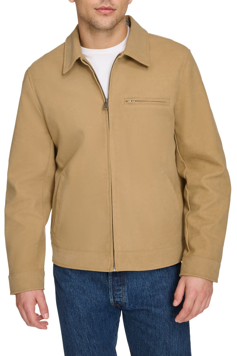Faux Suede Utility Jacket, Main, color, TAN
