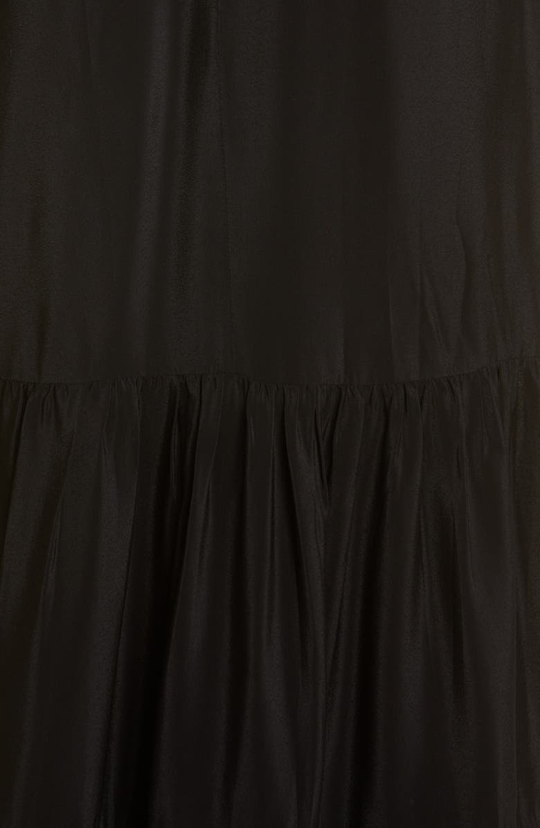 Nicole Miller Asymmetric Neck Silk Blend Slipdress, Alternate, color, 