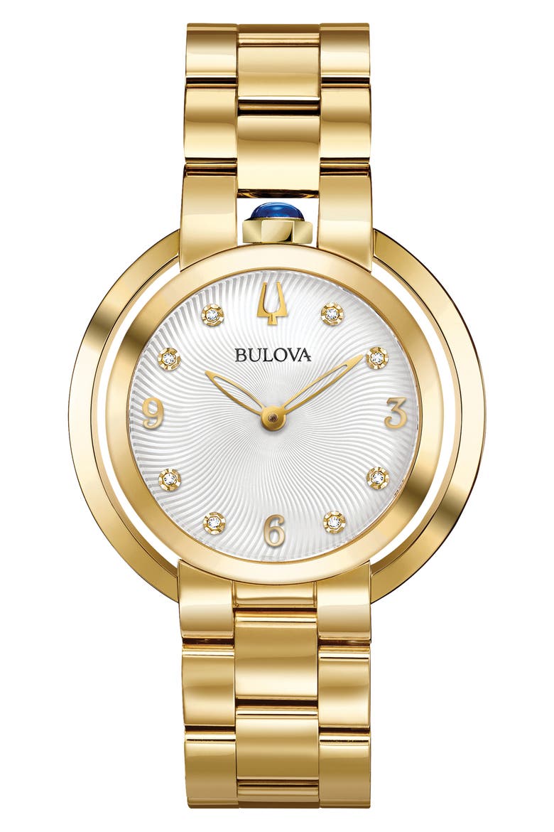 Classic Rubaiyat Diamond Bracelet Watch, 35mm, Main, color, GOLD-TONE