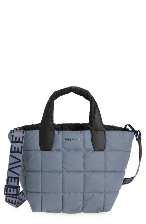 Veecollective Small Porter Water Repellent Quilted Tote In Gray