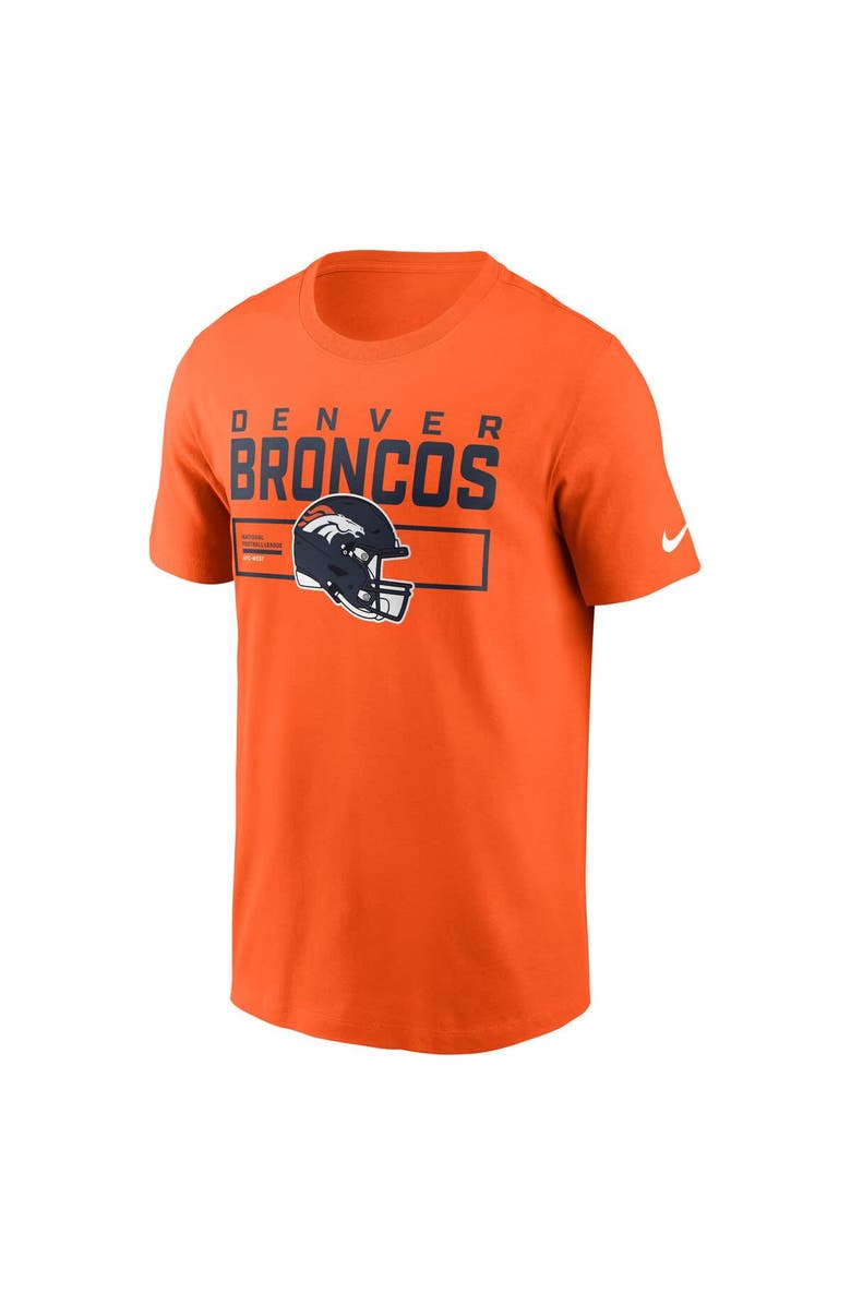 Nike Men's Nike Orange Denver Broncos Primetime Helmet Essential T-Shirt, Alternate, color, Orange