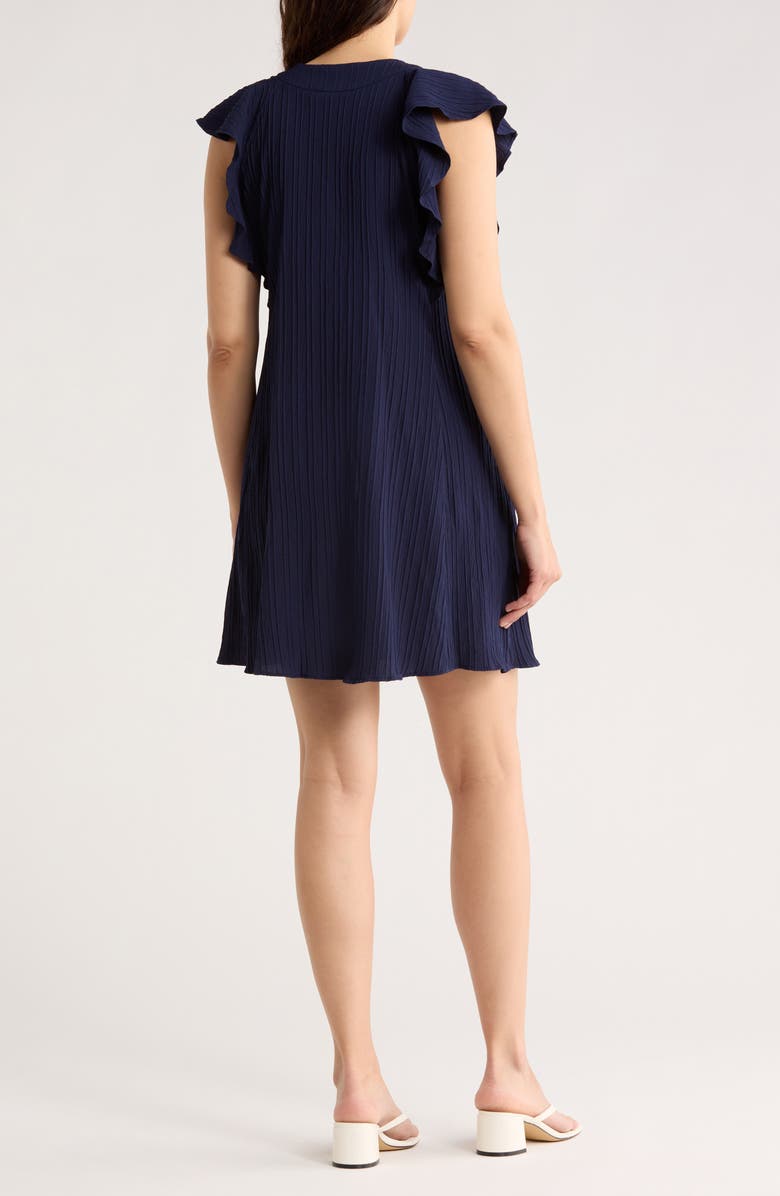 SANDRA DARREN V-Neck A-Line Dress, Alternate, color, Navy