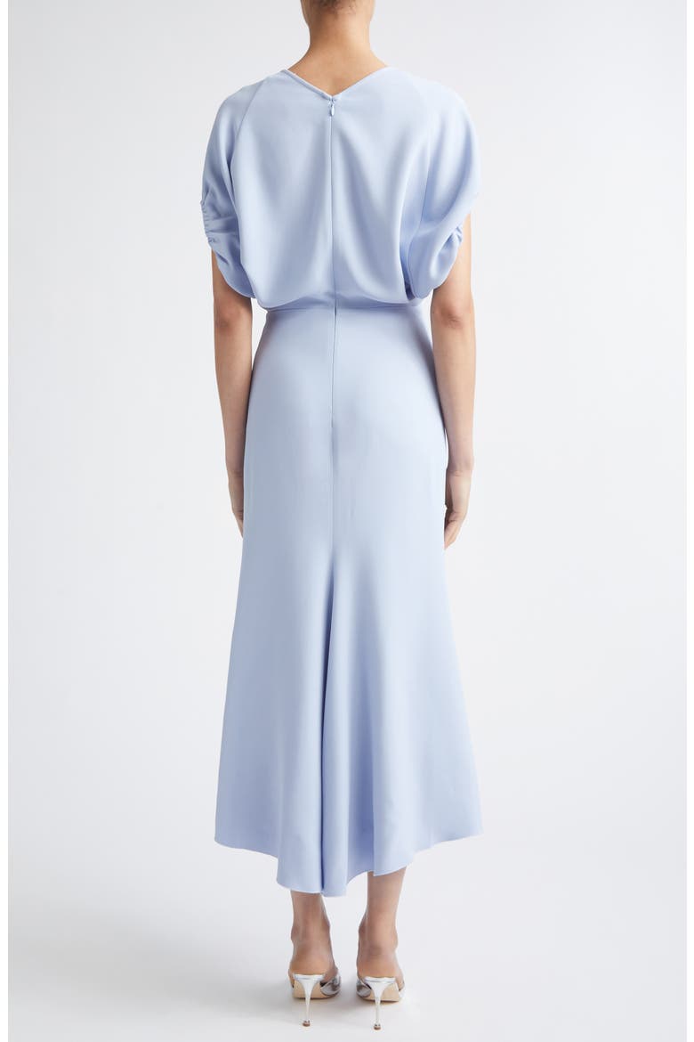 Edith Stretch Cady A-Line Midi Dress, Alternate, color, CLOUD BLUE