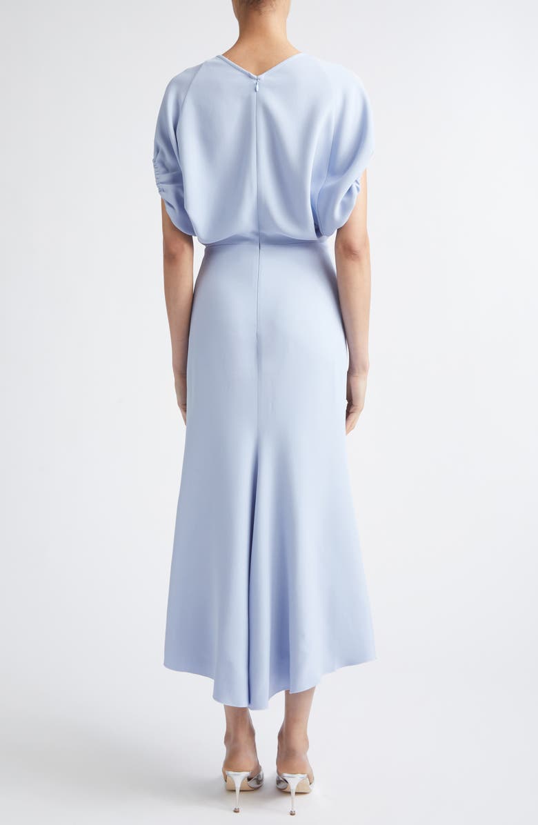 Victoria Beckham Edith Stretch Cady A-Line Midi Dress, Alternate, color, Cloud Blue