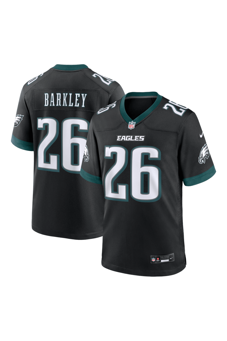 Men's Nike Saquon Barkley  Black Philadelphia Eagles Alternate Game Jersey, Main, color, Black