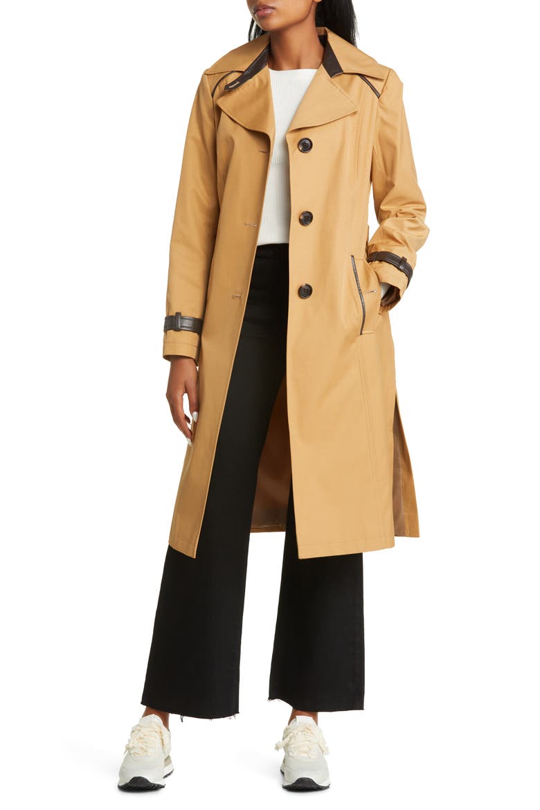 Water Repellent Cotton Blend Trench Coat, Alternate, color, TUSCAN BROWN
