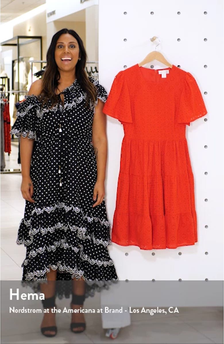 Mixed Eyelet A-Line Dress, sales video thumbnail