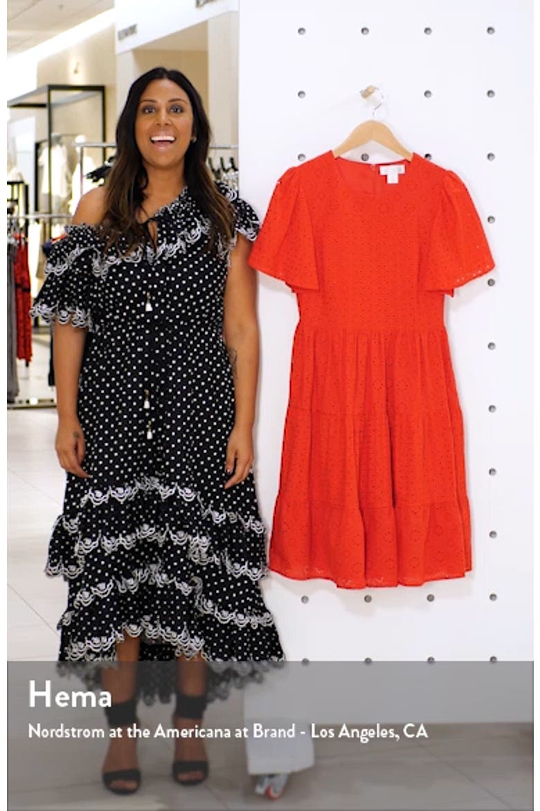 Mixed Eyelet A-Line Dress video