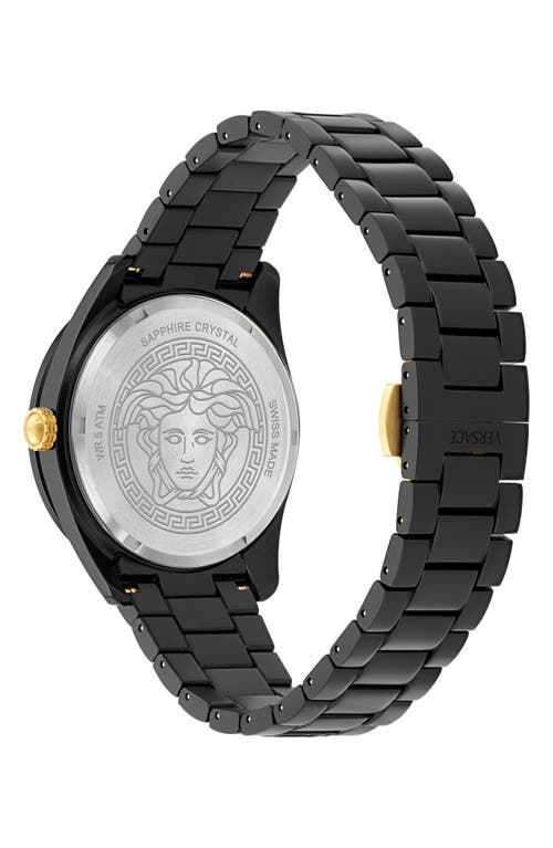 Versace V-dome Bracelet Watch, 42mm In Black