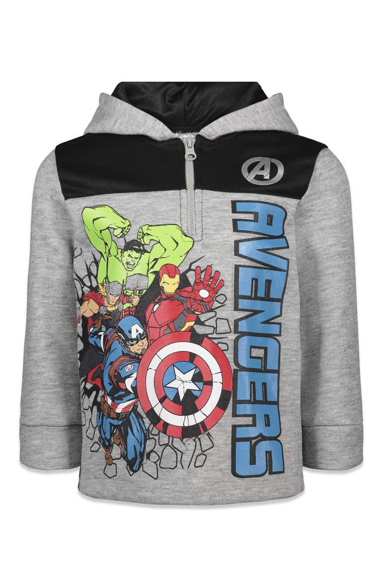 Marvel Half Zip Hoodie, Main, color, Avengers Multicolor