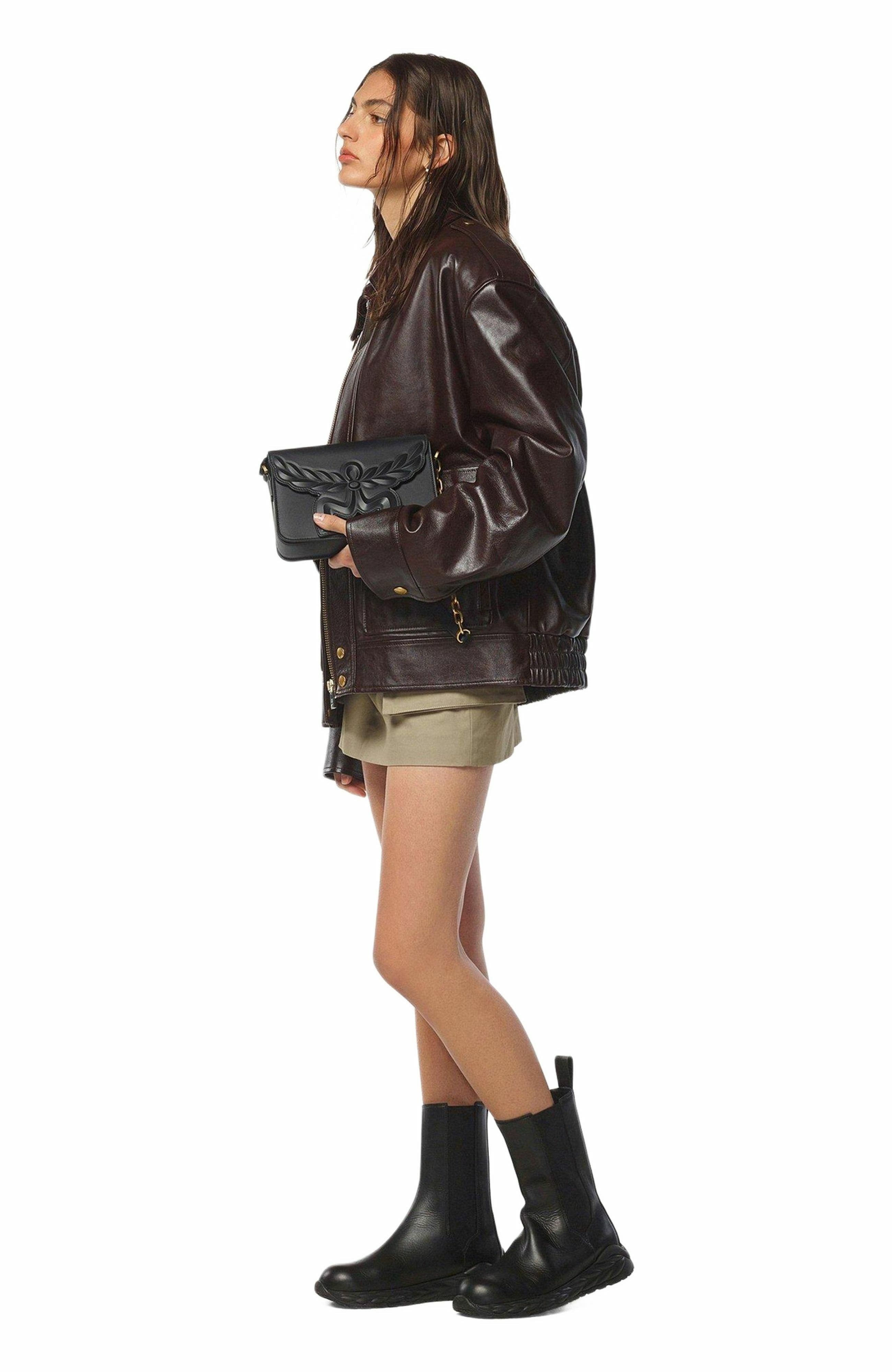 MCM Himmel Laurel Crossbody in Calf Leather, Alternate, color, 