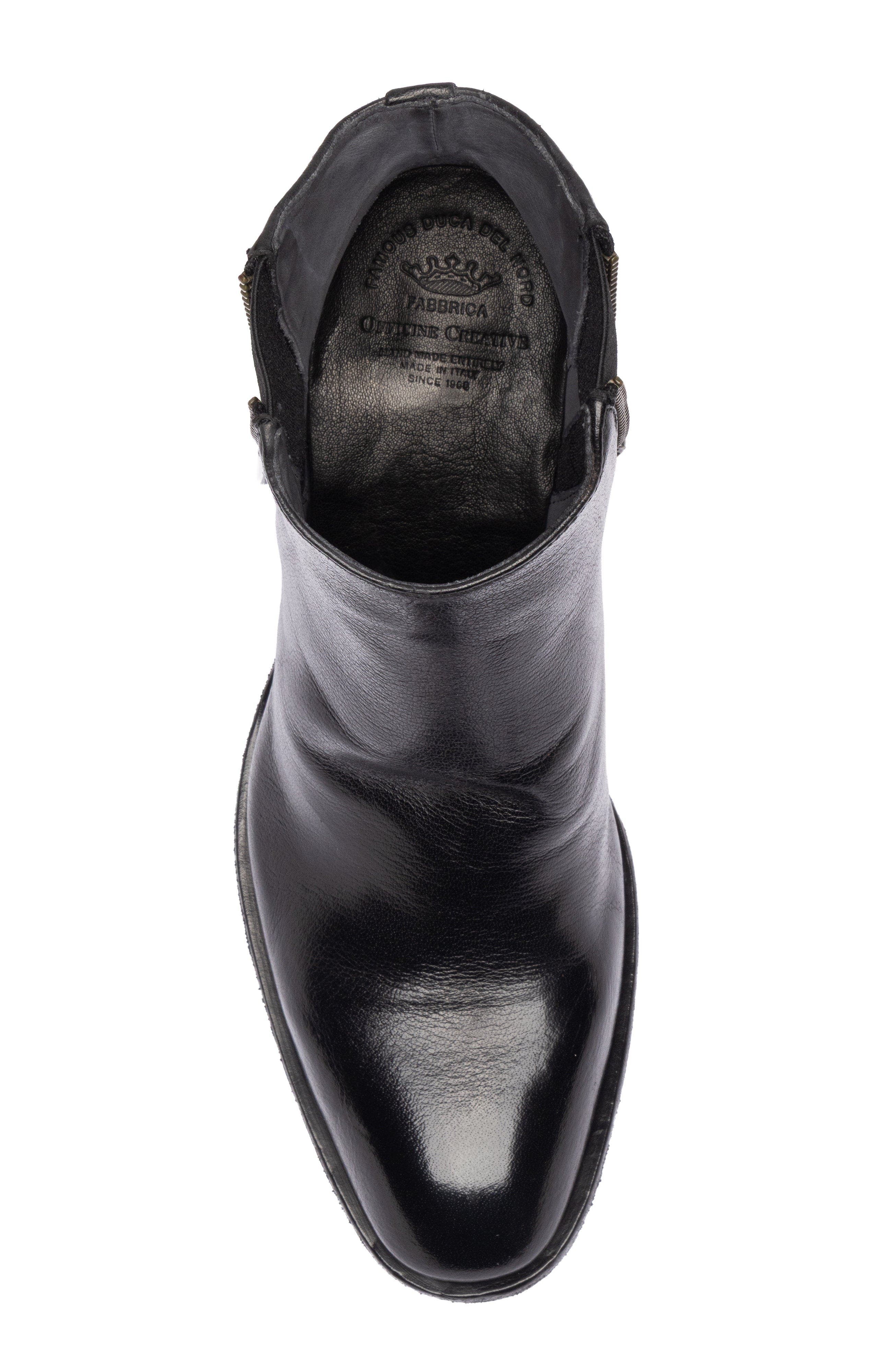 Officine Creative Sydne 015 Suede Pointed-Toe Bootie, Alternate, color, Black