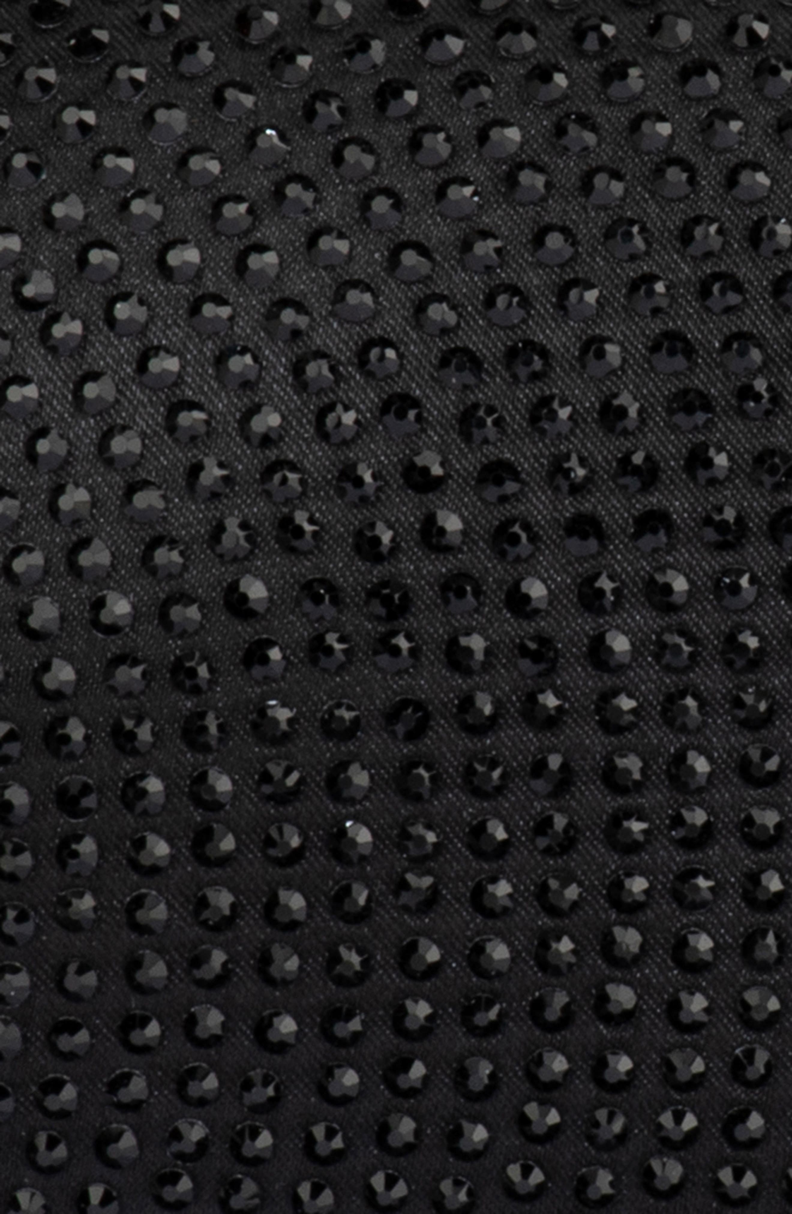 Olga Berg Melanie Hotfix Clutch, Alternate, color, Black