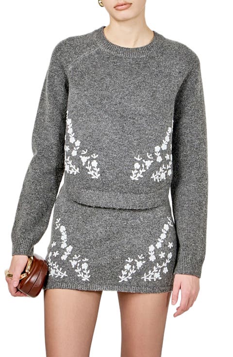Floral Embroidered Sweater