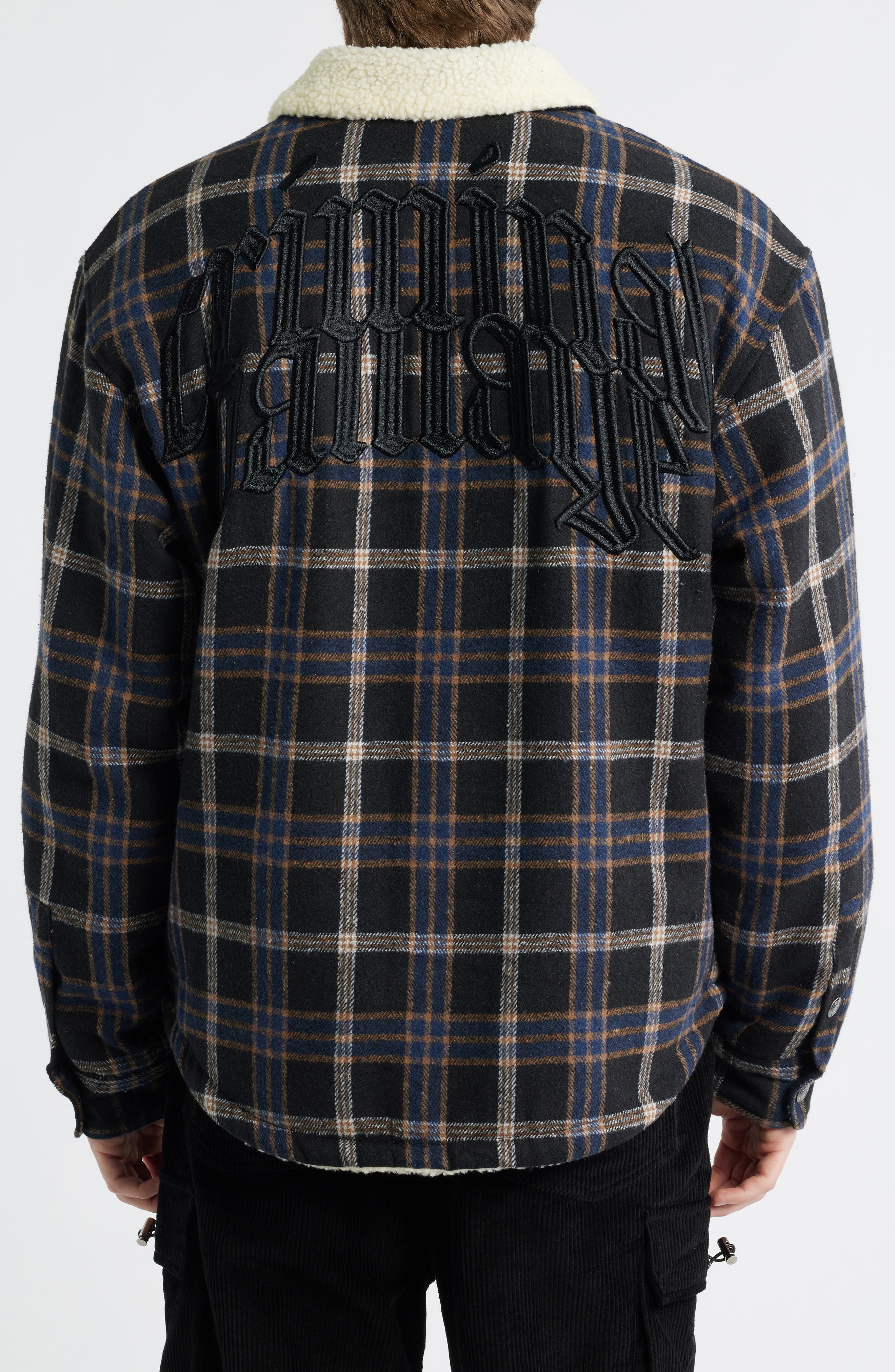 Richmond Check Faux Shearling Shirt Jacket - image 2