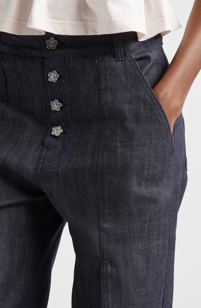 Cecilie Bahnsen Carmela Denim Trousers, Alternate, color, Indigo Denim