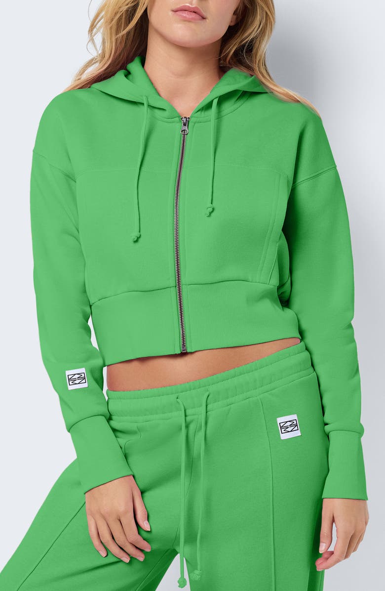 Noisy may Front Zip Crop Hoodie, Main, color, 