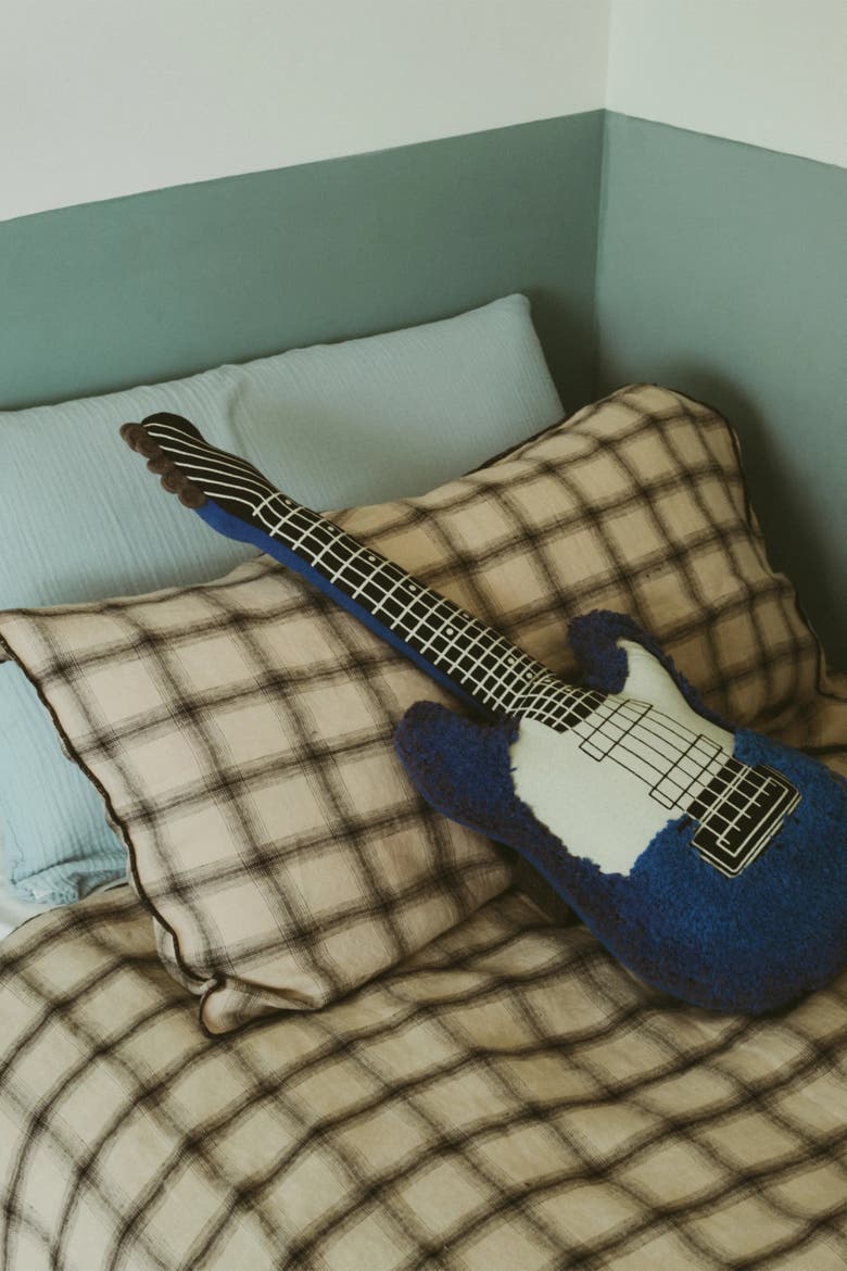 Cushion Electric Guitar, Alternate, color, Electric blue, Black, Nador