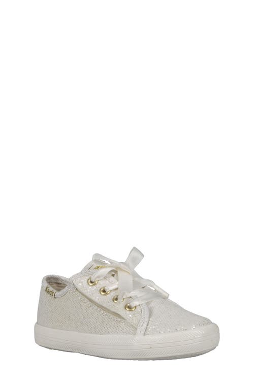 Keds® Kids' Kickstart Celebrations Sneaker in Ivory Sparkle 