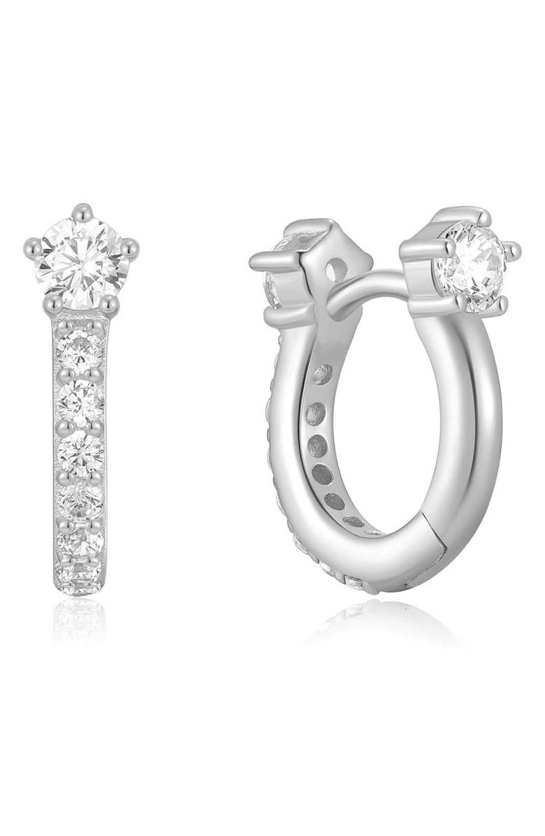 ANIA HAIE Cubic Zirconia Pavé Huggie Hoop Earrings, Alternate, color,