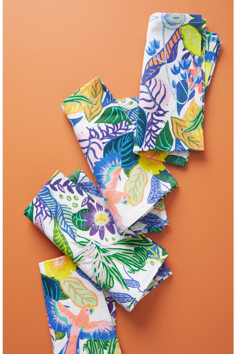 Anthropologie Aliyah Set of 4 Napkins, Main, color, MULTI