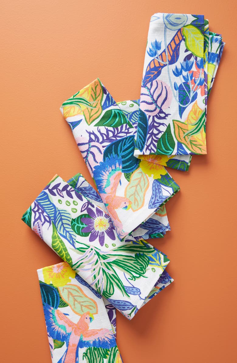 Anthropologie Home Anthropologie Aliyah Set of 4 Napkins, Main, color, 