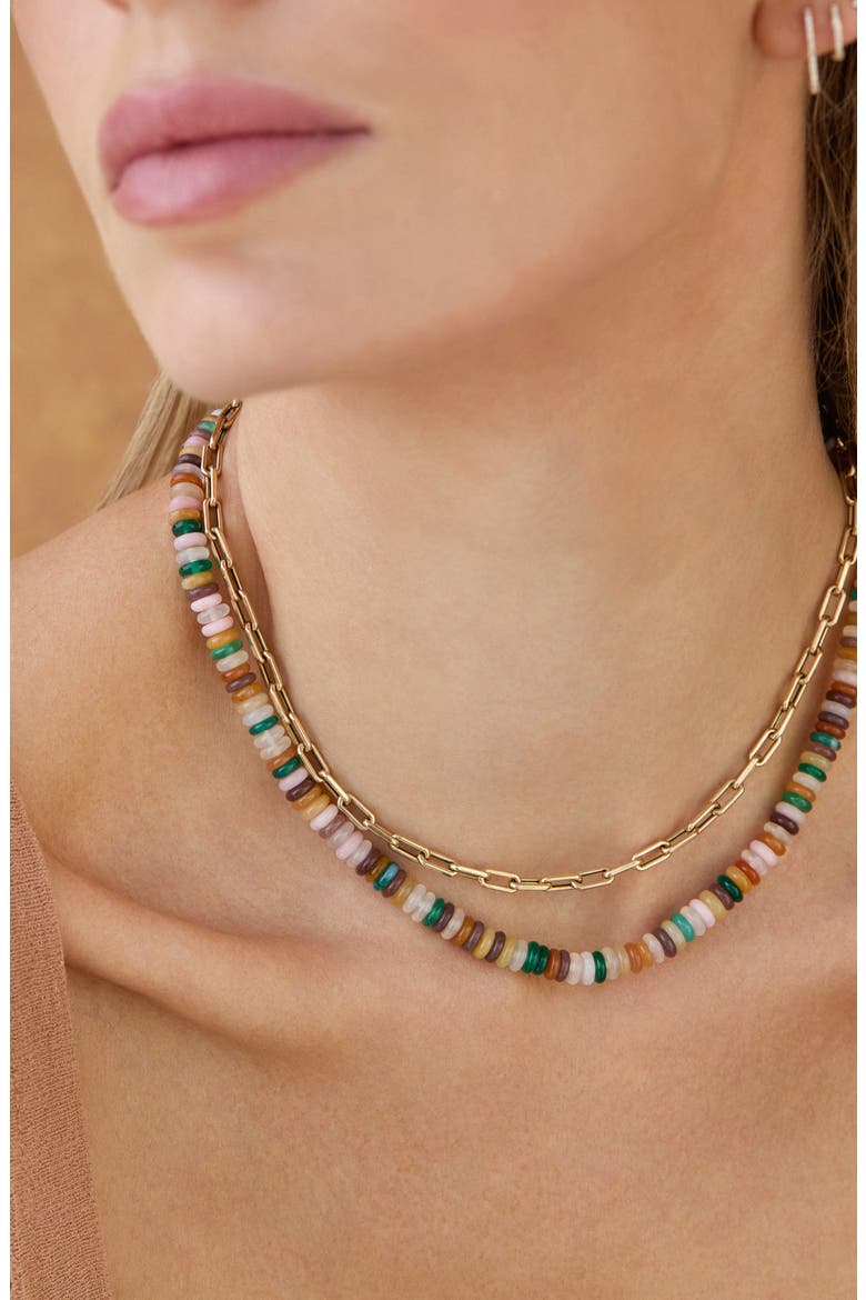 Desert Rondelle Necklace, Alternate, color, YG DESERT