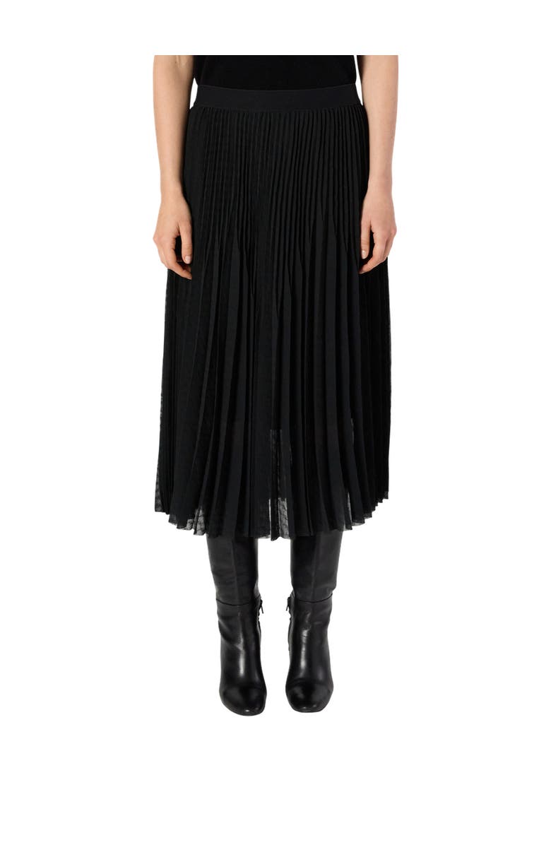 GERARD DAREL Bilal Jacquard Pleated Midi Skirt, Main, color, Black