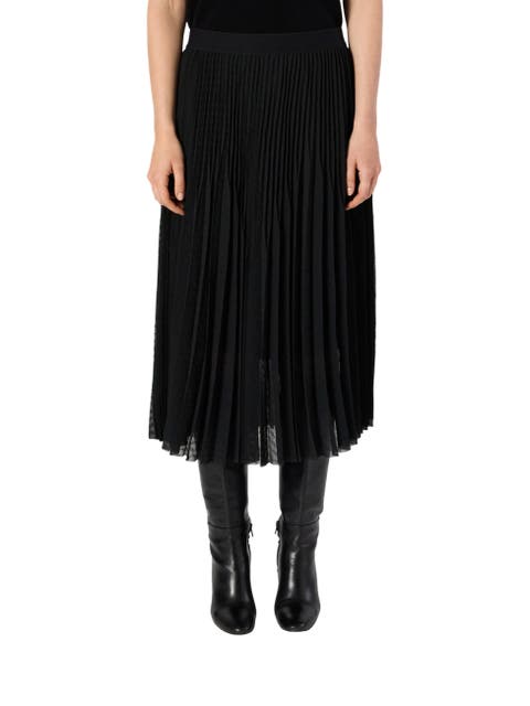 Bilal Jacquard Pleated Midi Skirt