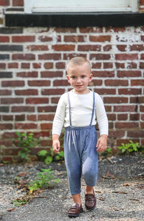 Maniere Manière Kids' Essentials Corduroy Overalls In Blue