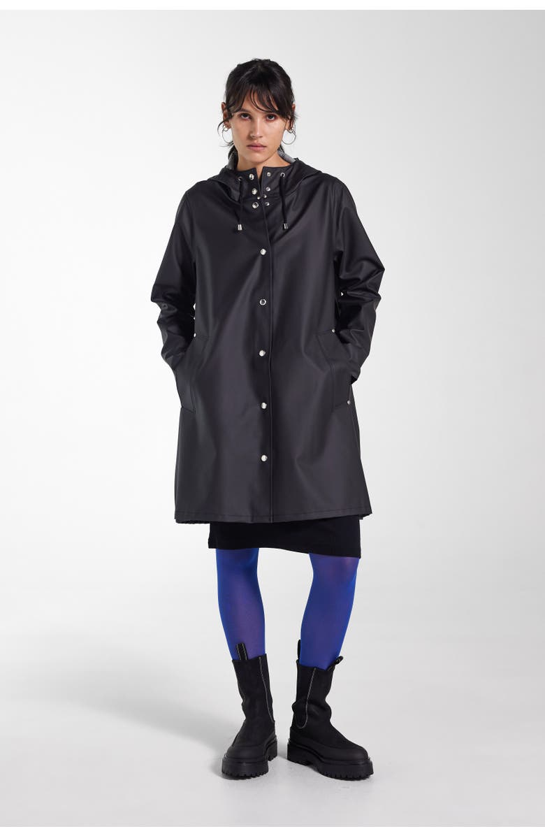 Stutterheim Mosebacke Lightweight Raincoat, Alternate, color, Black
