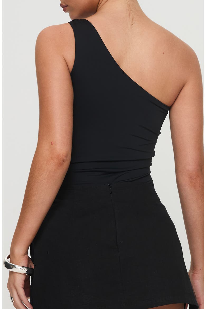 Talija One-Shoulder Bodysuit, Alternate, color, BLACK