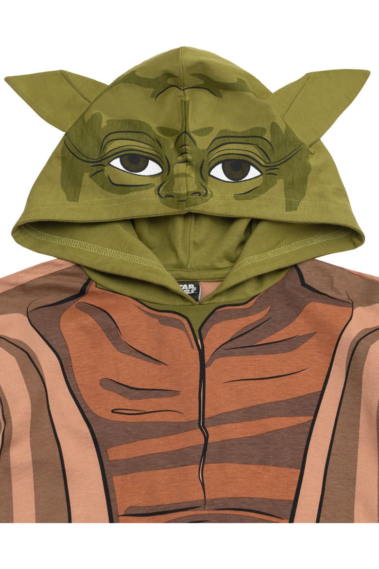 Hooded T-Shirt, Alternate, color, Green Tan Yoda