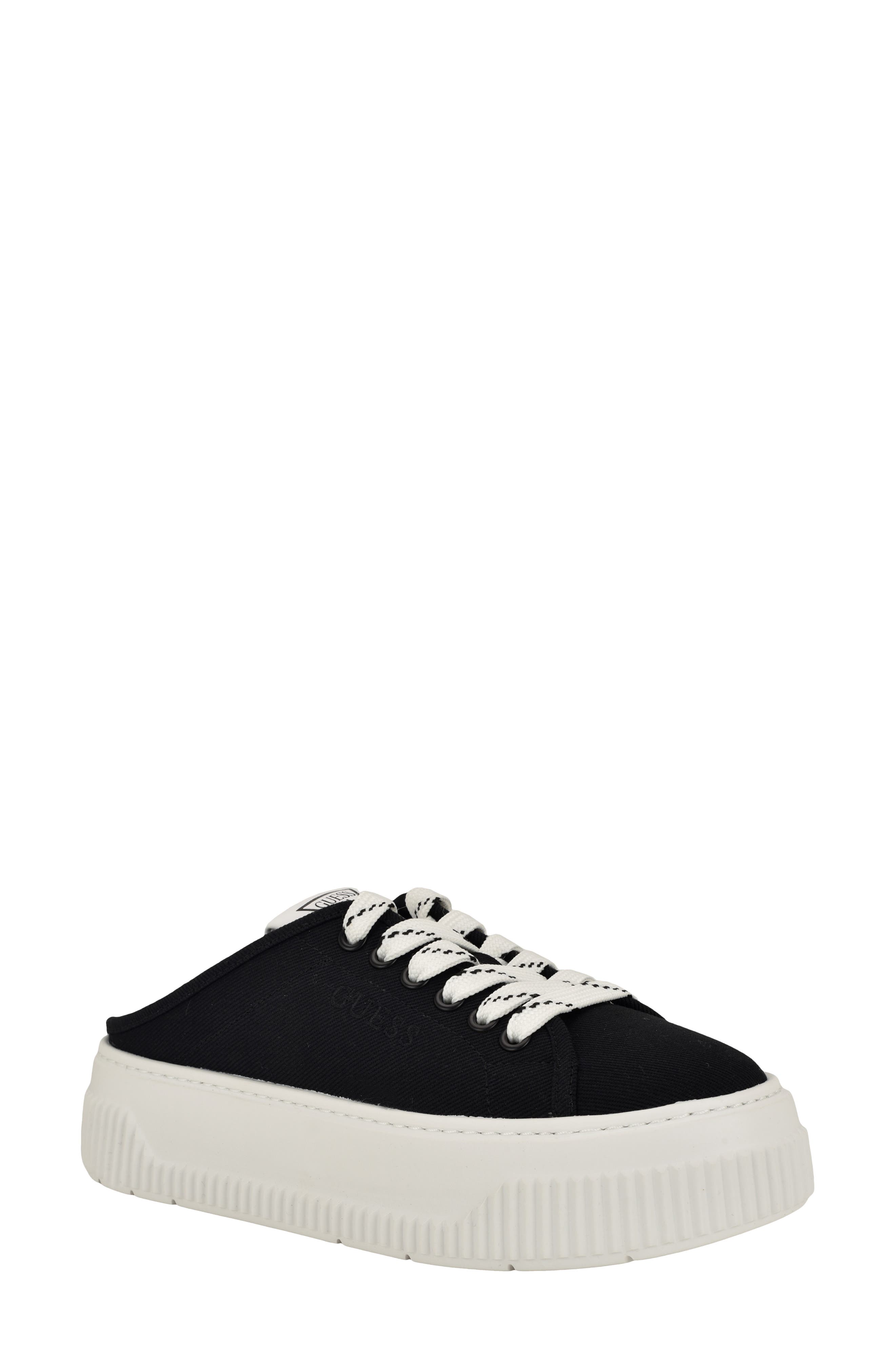 GUESS Nudge Platform Slip-On Sneaker, Main, color, Black