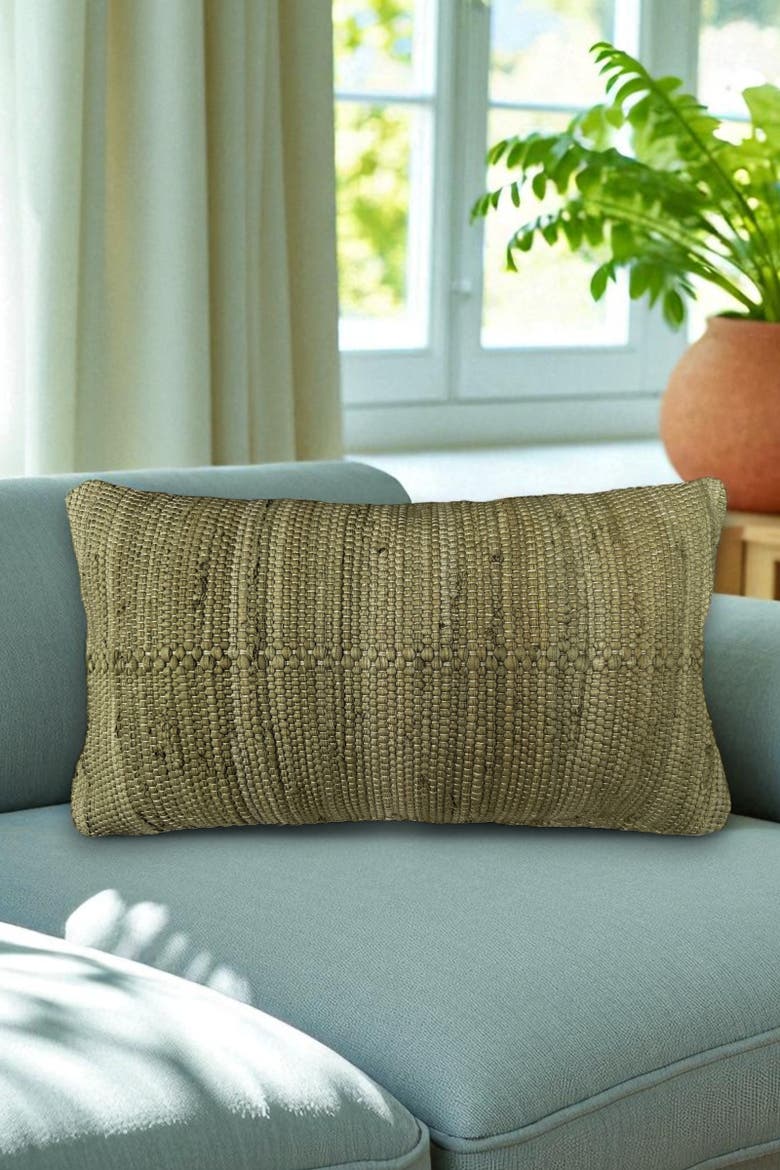 Chindi Pillow Cover, Alternate, color, Moss - lumbar