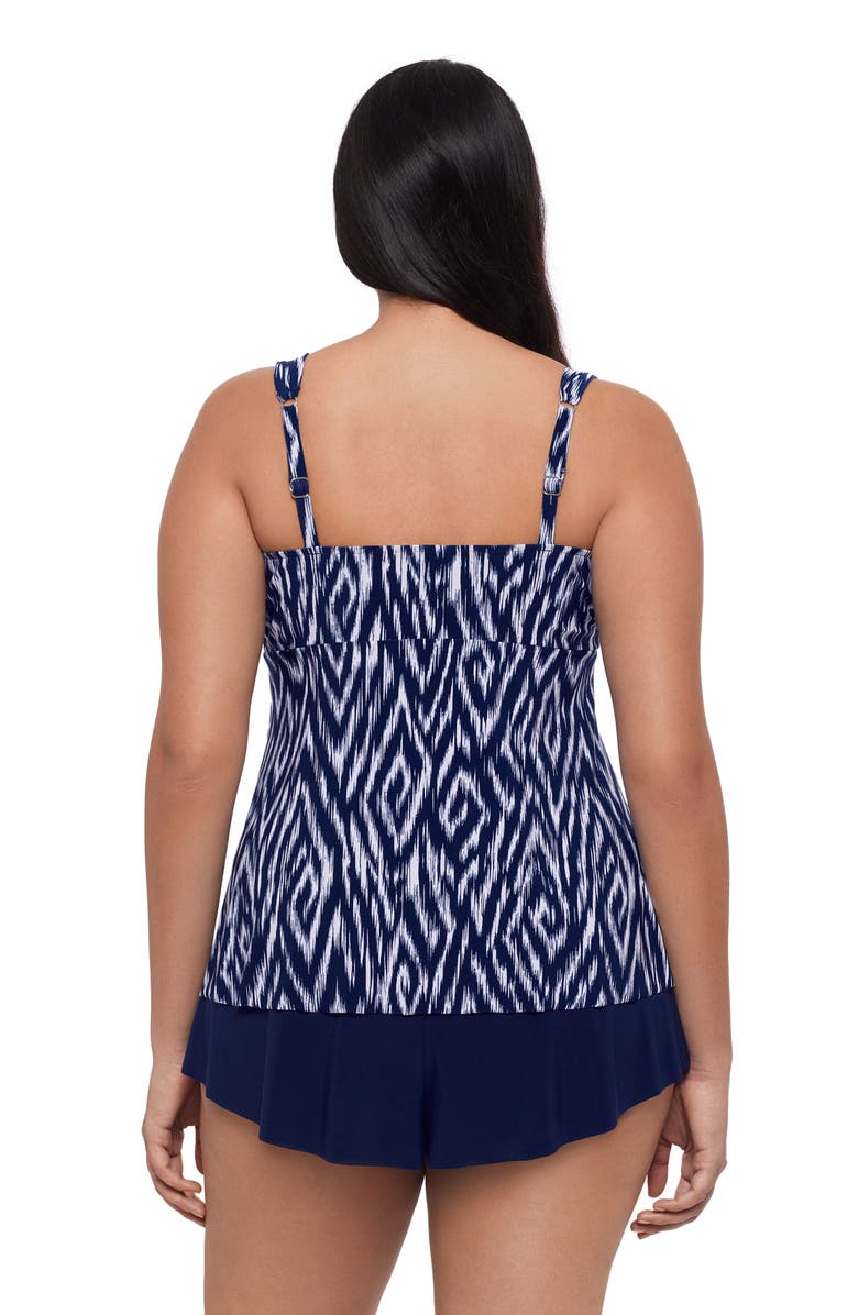 Trimshaper Lily V-Neckline Tankini Swimsuit Top, Alternate, color, Moroccan Maze