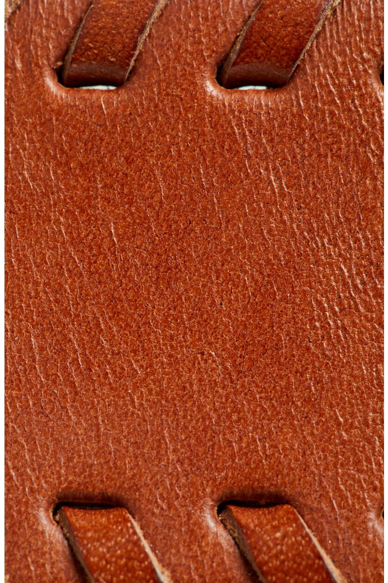 Whipstitch Leather Belt, Alternate, color, COGNAC